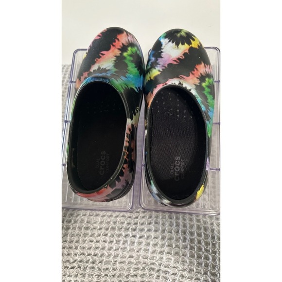 Crocs At Work Bistro Clogs Tie Dye Slip Resistant Shoes Women's Size 9 - Picture 3 of 4